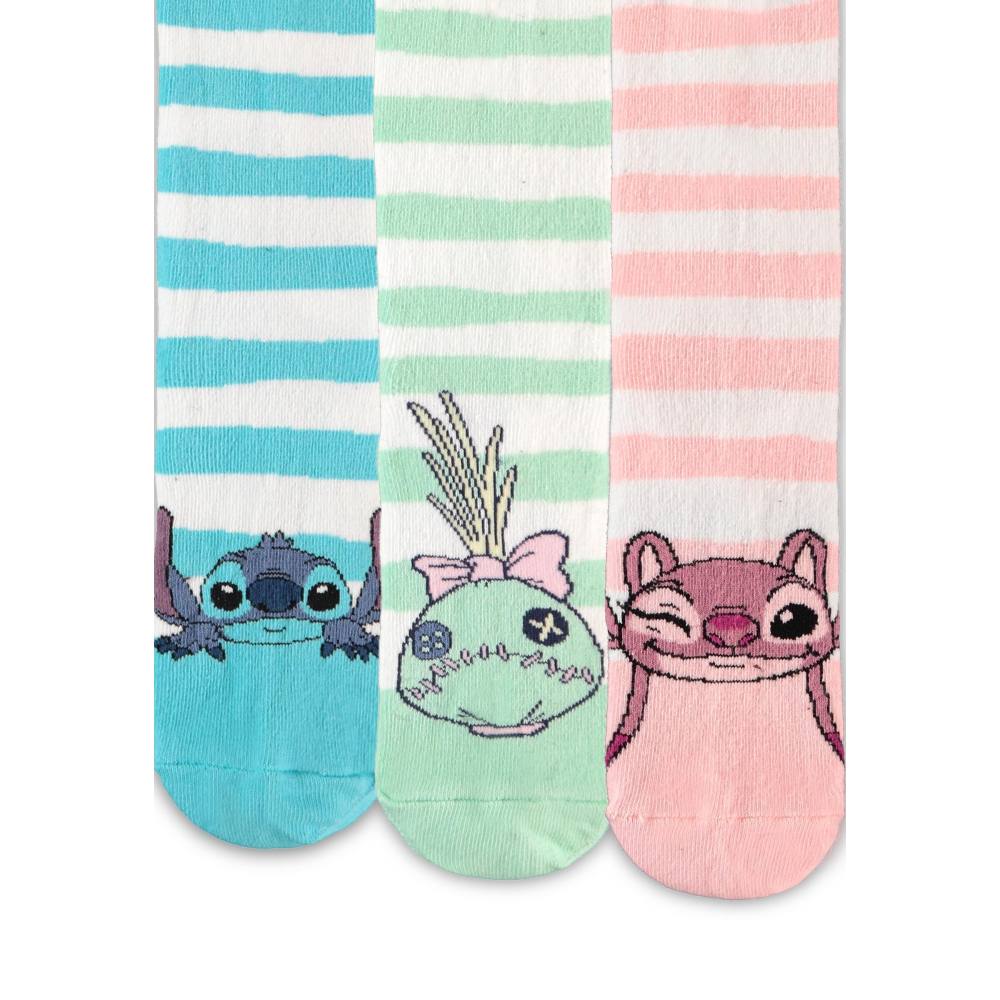 Disney Lilo & Stitch - Stitch, Angel & Scrump Chaussettes - Multicolore